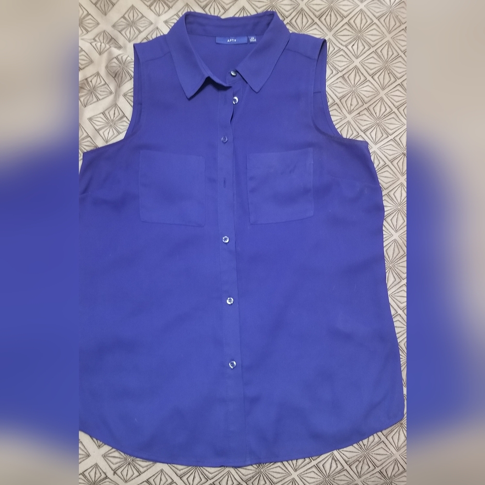Apt. 9 Sleeveless Button-Up Top